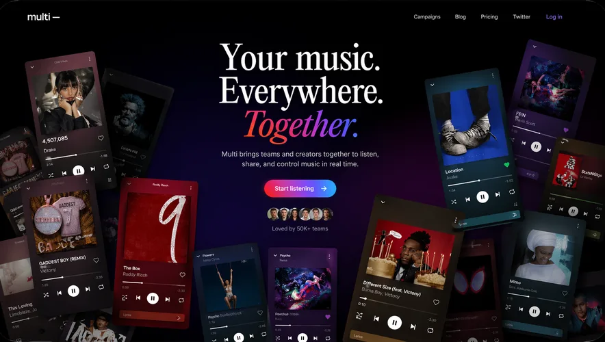 Your music. Everywhere. Together.