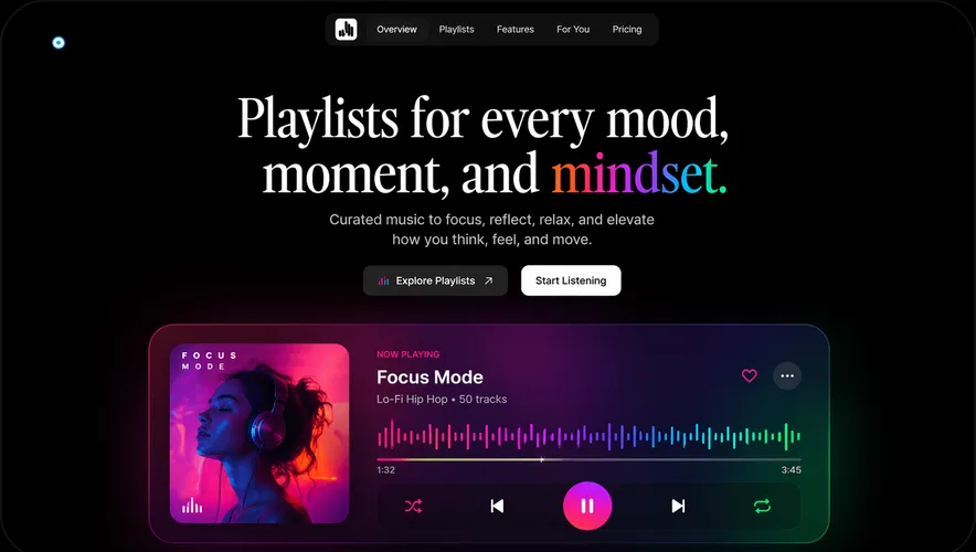 Playlists for every mood, moment, and mindset